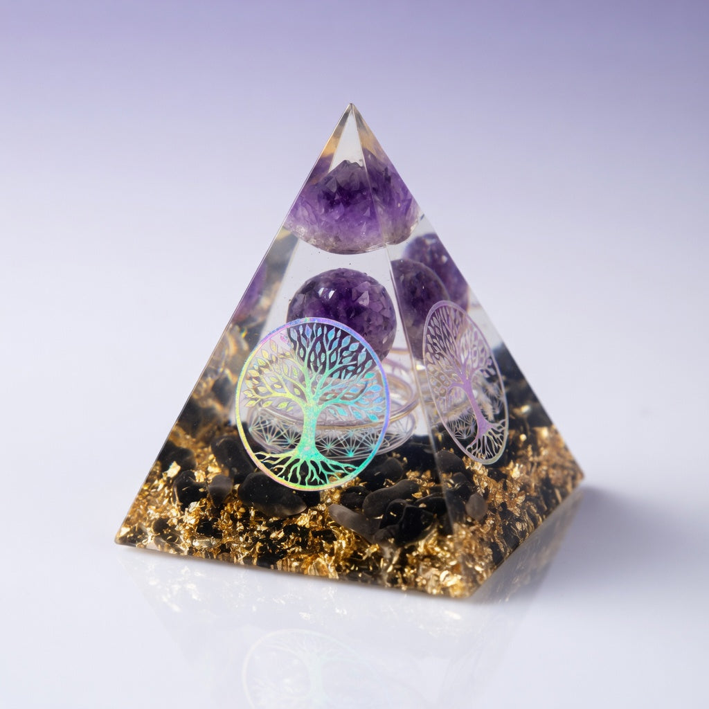 Amethyst Orgonite Pyramid