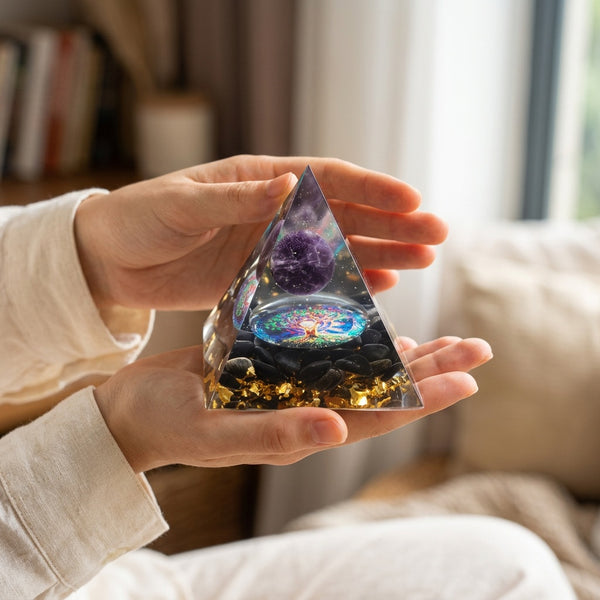 A pyramid that comes alive in light
